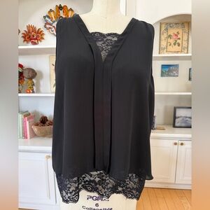 Zara Black Lace Accent Blouse